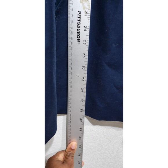 Jones New York Signature Swing Coat Womens S Navy Blue Stretch Pockets Snap EUC - Picture 12 of 15